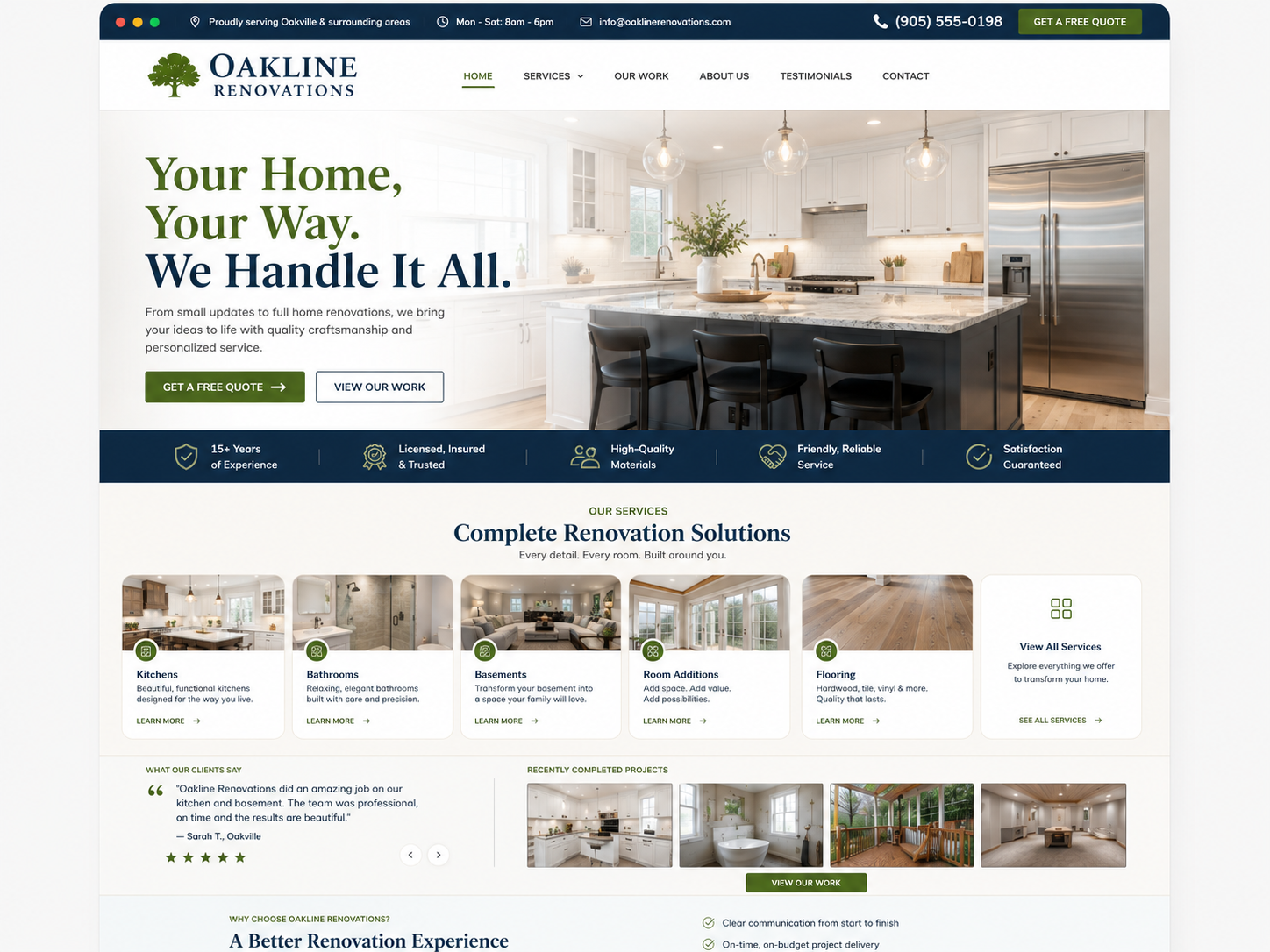 Polished modern website mockup with clear hierarchy