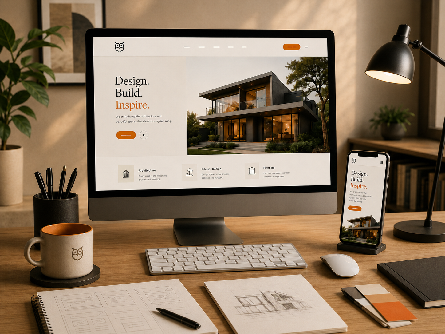Modern responsive website design